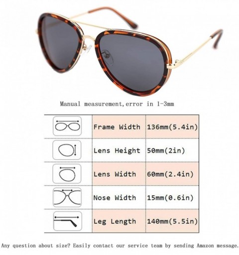 Oval Unisex Polarized Sunglasses UV400 Protection Designer Sun Glasses for Man/Women - Brown-9 - CS18DA89T50 $21.09