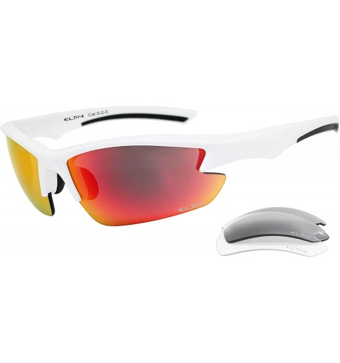 Sport Polarized Sunglasses Interchangeable Cycling Baseball - CX18ITUQTL3 $14.23