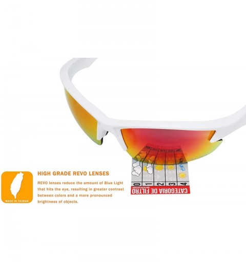 Sport Polarized Sunglasses Interchangeable Cycling Baseball - CX18ITUQTL3 $14.23