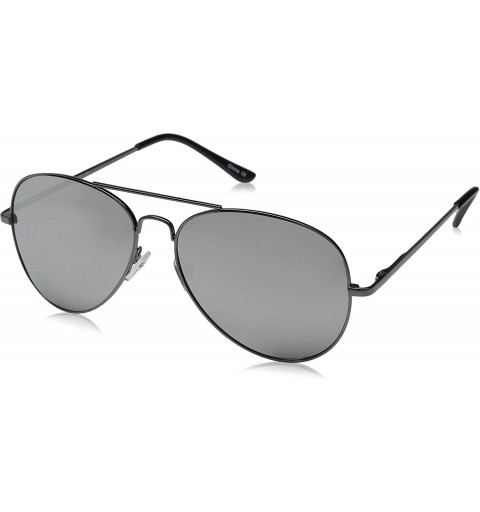 Wayfarer Premium Mirrored Aviator Top Gun Sunglasses w/ Spring Loaded Temples - Single Pair - Gunmetal - C912ECUE13R $17.53