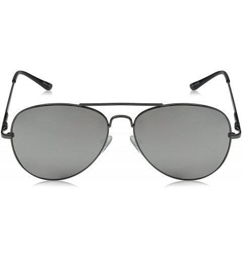 Wayfarer Premium Mirrored Aviator Top Gun Sunglasses w/ Spring Loaded Temples - Single Pair - Gunmetal - C912ECUE13R $9.11