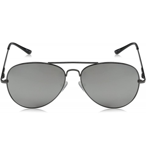 Wayfarer Premium Mirrored Aviator Top Gun Sunglasses w/ Spring Loaded Temples - Single Pair - Gunmetal - C912ECUE13R $9.11