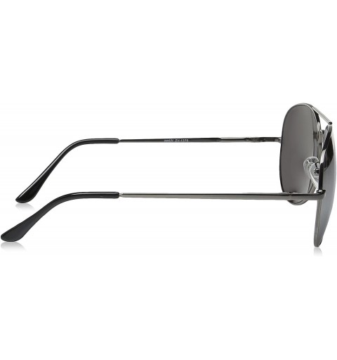 Wayfarer Premium Mirrored Aviator Top Gun Sunglasses w/ Spring Loaded Temples - Single Pair - Gunmetal - C912ECUE13R $9.11