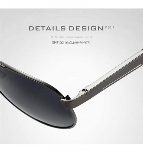 Semi-rimless Fashion Retro Biker Oversized Polarized Sunglasses for Men and Women ABS - Black - CI18ZXEDNN5 $13.64