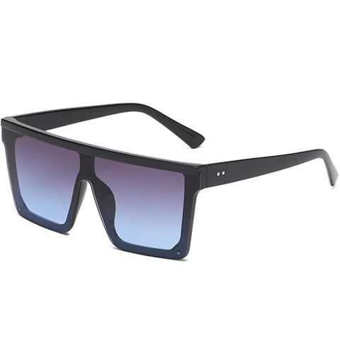 Aviator Oversized Square Sunglasses Men Women Vintage Metal Frame Goggles Colored Lens Eyewear - CI18Z36X52G $10.99