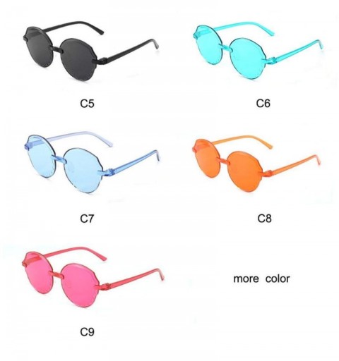 Rimless New Sunglasses Transparent Gradient Sunglasses Multicolor Party Favors Big Rimless Sunglasses INS HOT - Type 9 - CC19...