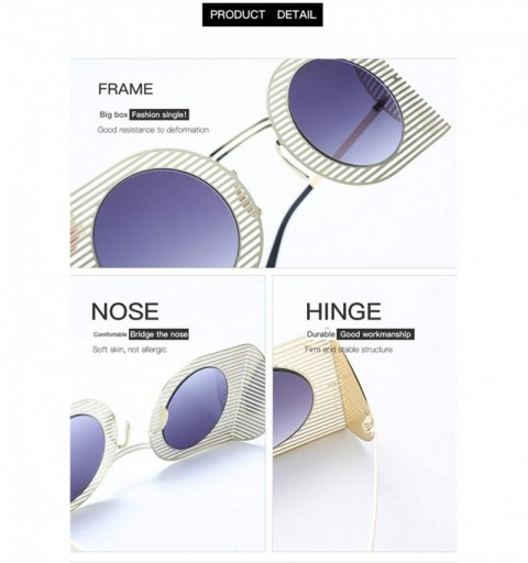 Square Fashion Vintage Round Lens Sunglasses Retro Square Metal Frame Sun glasses for Women 18415 - Goldtea - CB18A9ZCHZX $11.64