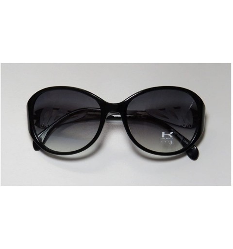 Rectangular 7000k Womens/Ladies Designer Full-rim Gradient Lenses Sunglasses/Eyewear - Black / White - CI11GA2PY6X $16.89