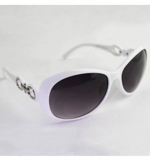 Oversized Stylish Lady Oversized Sunglasses Retro Plastic Frame Glasses Polarized Eyewear - White - CB127YAUHWZ $9.29