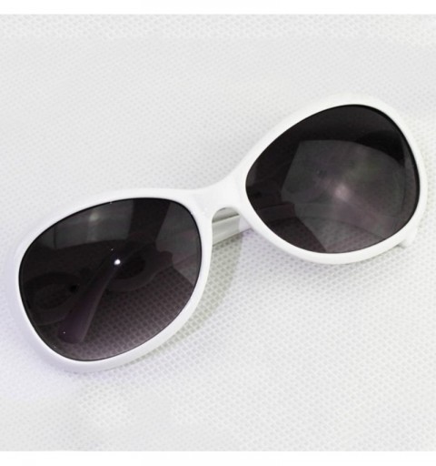 Oversized Stylish Lady Oversized Sunglasses Retro Plastic Frame Glasses Polarized Eyewear - White - CB127YAUHWZ $9.29