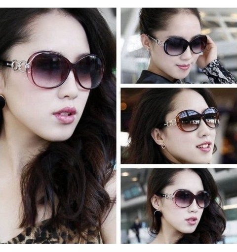 Oversized Stylish Lady Oversized Sunglasses Retro Plastic Frame Glasses Polarized Eyewear - White - CB127YAUHWZ $9.29