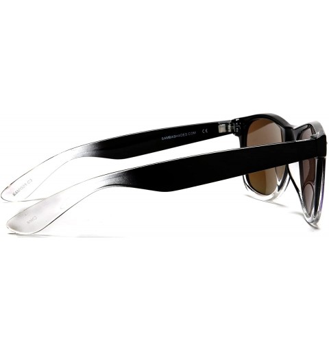 Square New Vintage Horned Rim Sunglasses - Blue - CJ12E0DXK6F $10.88