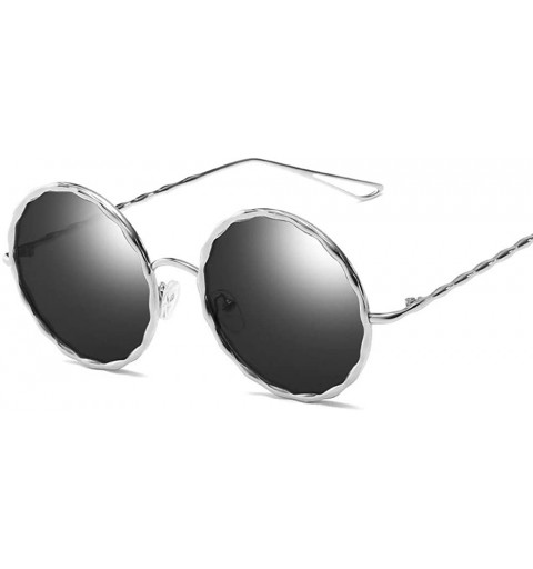 Goggle Sunglasses Spiral Metallic Sunglasses Round Sunglasses Frame Colour Film Lady Sunglasses - CY18TKL9EGM $8.49