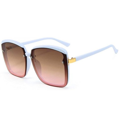 Goggle 2019 New Retro Square Female Sunshade glasses Fashion Full Frame Ultralight Mens Goggle - White - C118Y698MRW $22.64