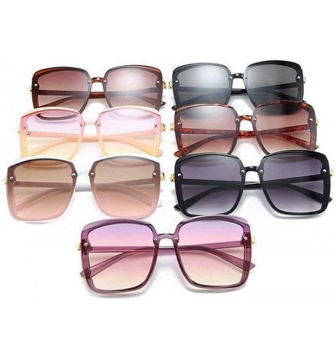 Goggle 2019 New Retro Square Female Sunshade glasses Fashion Full Frame Ultralight Mens Goggle - White - C118Y698MRW $13.59