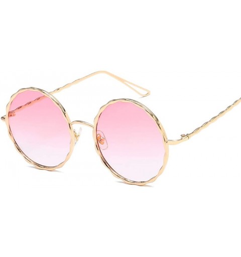 Goggle Sunglasses Spiral Metallic Sunglasses Round Sunglasses Frame Colour Film Lady Sunglasses - CY18TKL9EGM $8.49