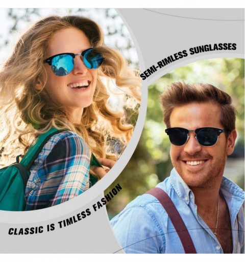 Wayfarer Polarized Sunglasses for Men Retro Classic Square Frame Shades SR003 - CI18N0I2NMQ $11.19