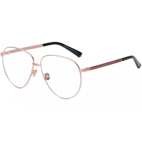 Goggle Women UV400 Mirror Rose Gold Pilot Sunglasses Men Shades Sun Glasses - Pink F - CT182SCORMZ $14.93