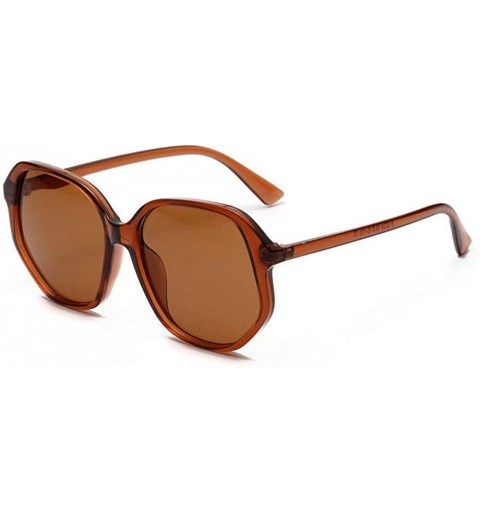Square Retro new fashion luxury candy color square brand designer ladies sunglasses - Brown - CW18M0MECO7 $9.37