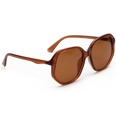 Square Retro new fashion luxury candy color square brand designer ladies sunglasses - Brown - CW18M0MECO7 $9.37