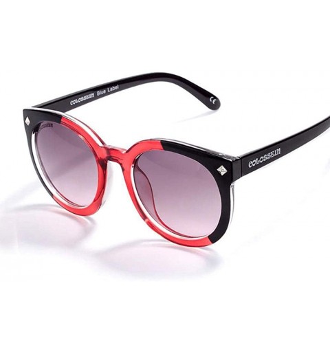 Aviator Sunglasses Women Retro Round Oversize Summer Holiday Colorful Driving Green Mix - Red - CU18YZWCDZ9 $9.47