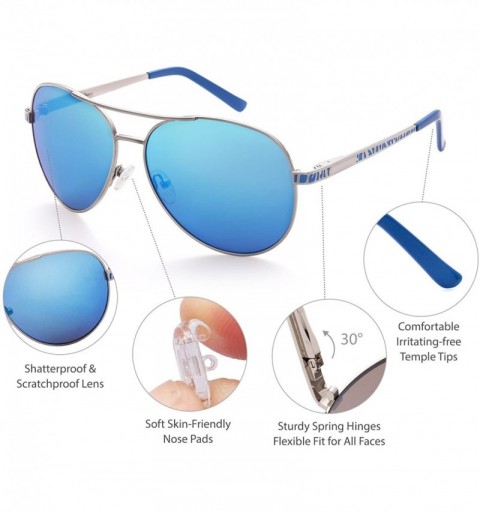 Aviator Sunglasses for Women - Aviator Sunglasses - UV400 Protection Lens - 61MM - Metal Frame - Ultra Lightweight - CS123KS2...