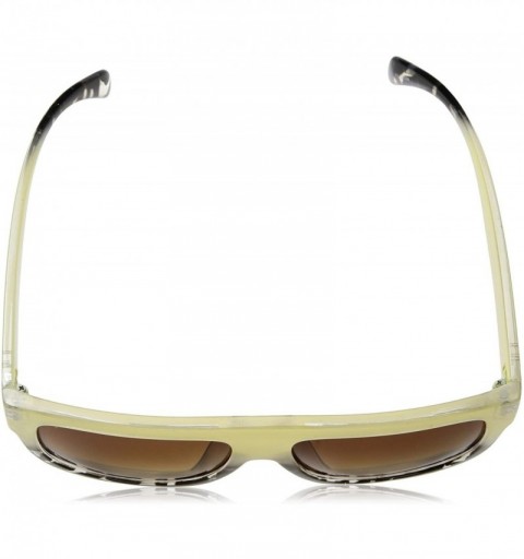 Shield BSG1087 Shield Shape Two-Tone Sunglasses with Brown Tint Lense 100% UVA/P Protection - Beige - C718TZNNK62 $14.86