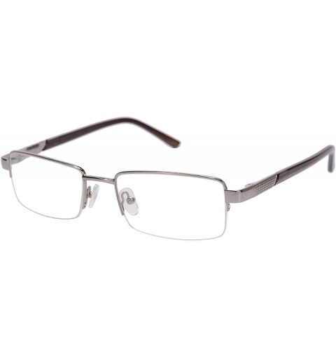 Rectangular Metal Frame Blue Light Blocking Reading Glasses 1.56 Lenses-6334 - C117YI2M2DE $15.26