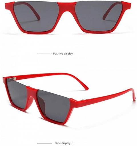 Oversized Women Men Sunglasses Retro Eyewear Fashion Large Frame Radiation Protection Sunglasses - Red - CX18TQZ3A48 $11.15