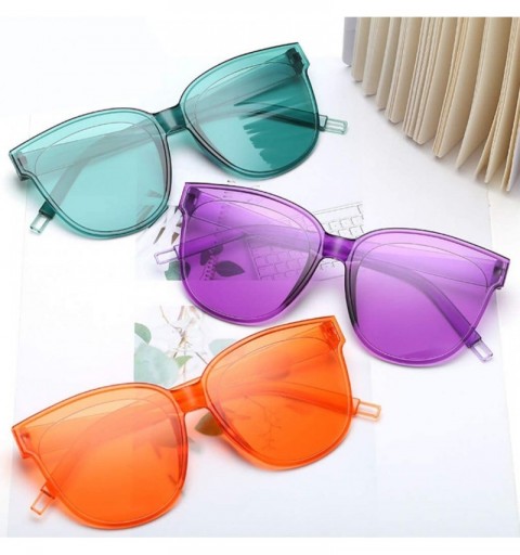 Oversized Fashion Jelly Design Style Sunglasses Sexy Retro Sunglasses Resin Lens Sunglasses Ladies Shades - Unisex - Orange -...