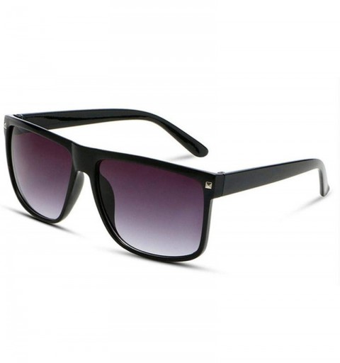 Sport Oversized Sunglasses Women Luxury Er Big Frame Sun Glasses Men Classic Rivet Brown Black Eyewear - Black - CA198AI35CR ...