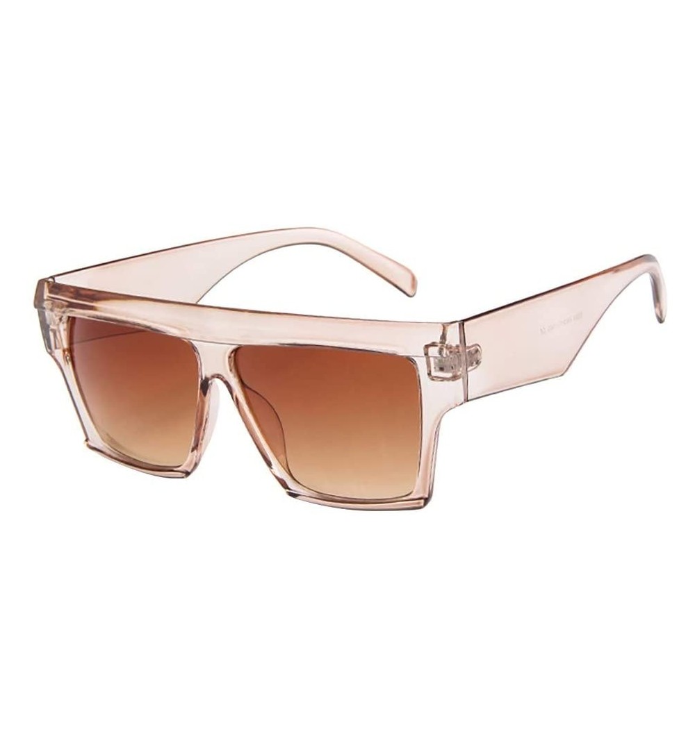 Square Cool Sunglasses-Women Men Vintage Retro Glasses Big Frame Sunglasses Eyewear Square Sunglasses (G) - G - CB18R3KAT5H $...