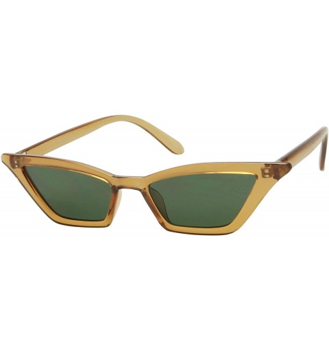 Cat Eye Small Cateye Sunglasses Retro UV Protection Mini Vintage Narrow Wide Pointy Mod Chic - CZ18XSGIWND $10.72