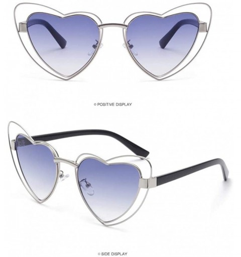Wrap Fashion Sunglasses - UV Protection Shade - Irregular Heart Shaped Frame Vintage Sun Glasses - B - CC18QSLDM0O $14.05