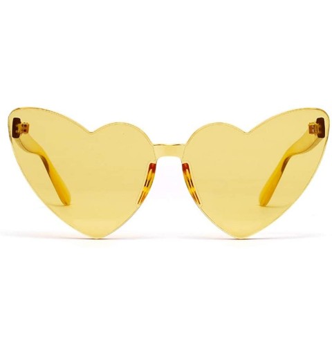 Goggle Summer Beach Love Heart Sunglasses Clear Lens Sun Glasses Women Vintage Cat Eye Sunglasses Shades - Sea Green - CM18Y3...
