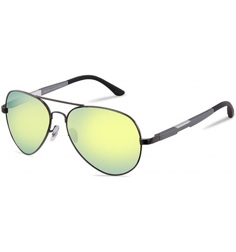 Aviator Classic Aviator Style Polarized Sunglasses for Men and Women 100% UV protection DC3026 - Revo Yellow - CM17XHAGZNC $1...