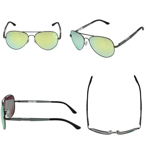 Aviator Classic Aviator Style Polarized Sunglasses for Men and Women 100% UV protection DC3026 - Revo Yellow - CM17XHAGZNC $1...