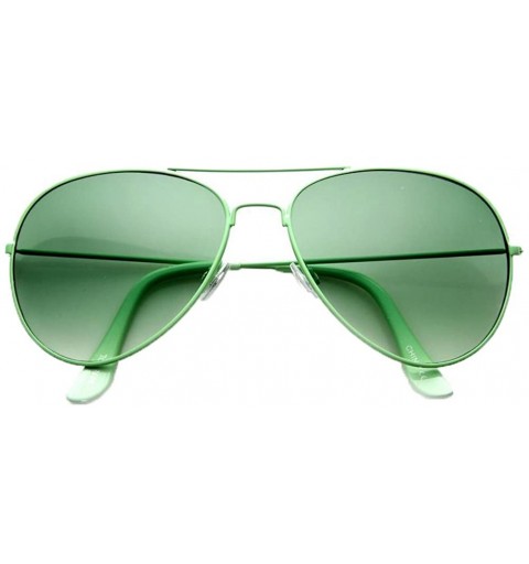 Aviator Fashion Culture Women's Bang Colorful Tonal Retro Aviator Sunglasses - Mint Green - CJ18C523O48 $11.97