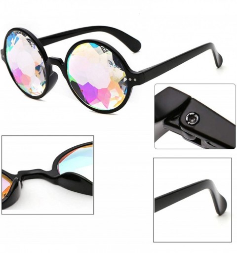 Round 3 Pack Kaleidoscope Sunglasses Rainbow Prism Sunglasses Goggles Crystal Lenses Festival Party Sunglasses - CZ1967UM00W ...