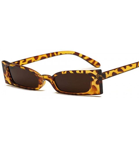 Oversized Vintage Small Sunglasses Women Brand Designer Luxury Retro Leopard RedGray - Leopardbrown - C318Y3NWQ6O $9.09