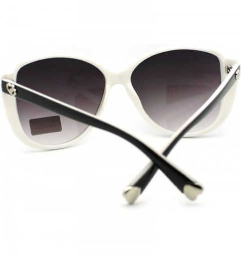 Butterfly Womens Oversized Butterfly Sunglasses Unique Wavy Lens - White - CY11S0WHP2N $10.54
