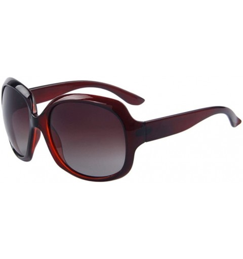 Rimless Women Fashion Polarized Sunglasses Sport Driving Glasses - Brown - CC17YWW58MH $7.74