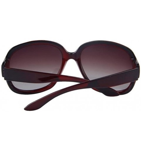 Rimless Women Fashion Polarized Sunglasses Sport Driving Glasses - Brown - CC17YWW58MH $7.74