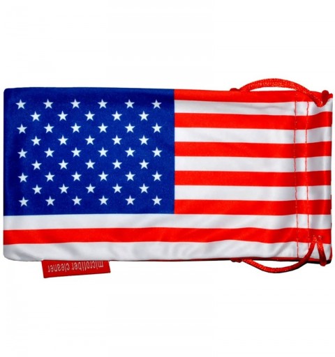 Aviator Classic American Flag Sunglasses USA Patriot Colored Lens 4th of July - Flag_colored_frame_red - CT12ODPJS23 $7.92