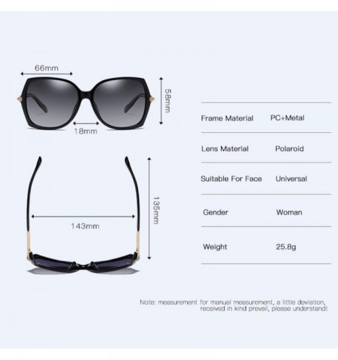 Aviator Sunglasses Women's Polarized Sunglasses Classic Large Frame Sunglasses Driving Glasses - C - CN18QRI0N5D $35.36