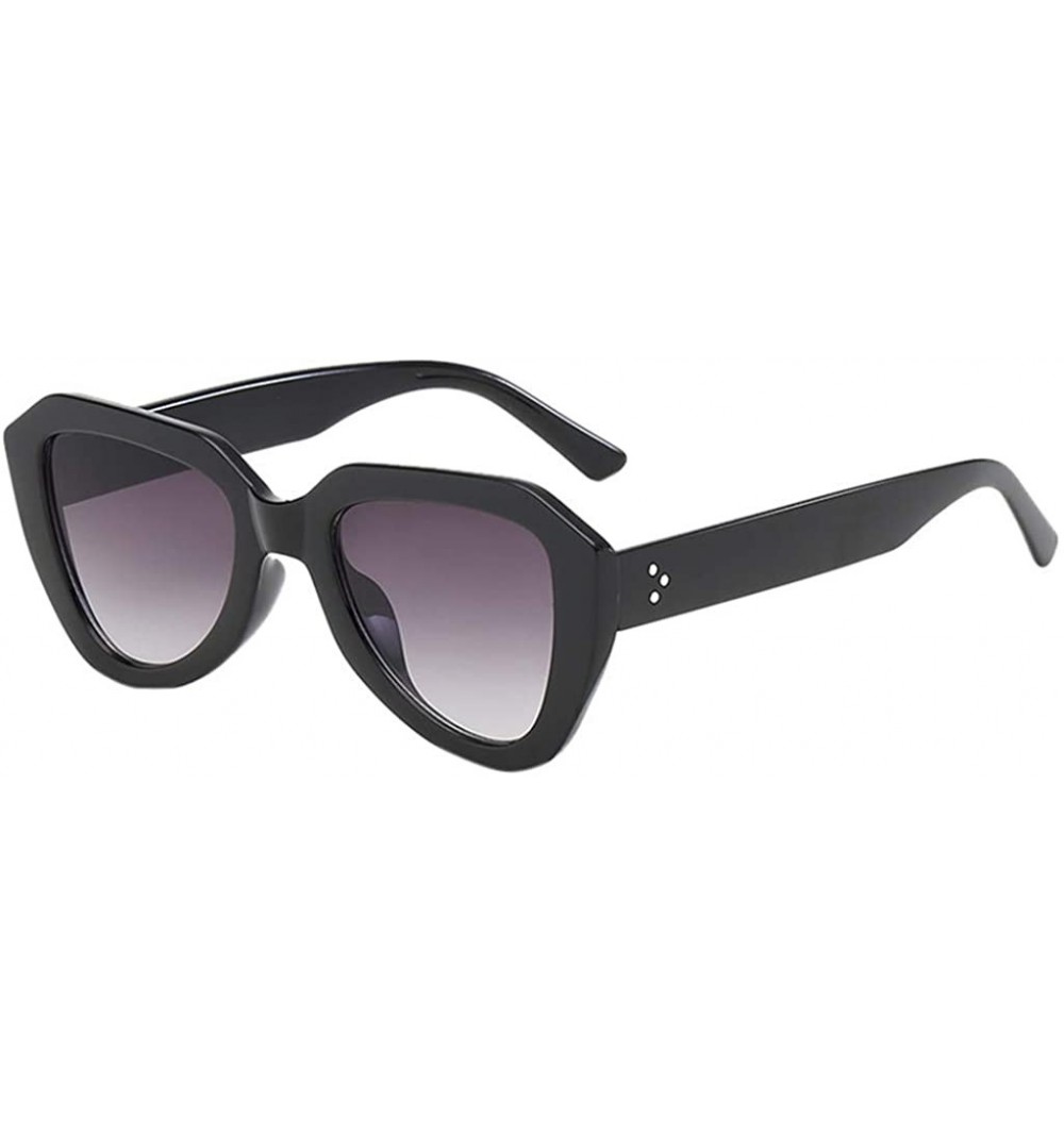 Round Vintage Sunglasses- Fashion Irregular Shape Glasses Retro Style Unisex - Gray - C018RU8M0HN $8.66