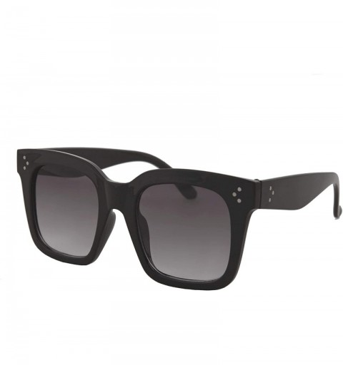 Goggle Oversized Women Sunglasses Squared Frame Tinted Lens Stylish Fashion - Black Frame/ Gradient Lens - CC193DEQ505 $20.69
