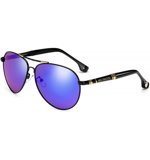 Aviator Classic Sunglasses Fashion Polarized Pilot Metal Frame 6 Color Golf Phishing Shading Mirror - Black Golden - CH1867GI...