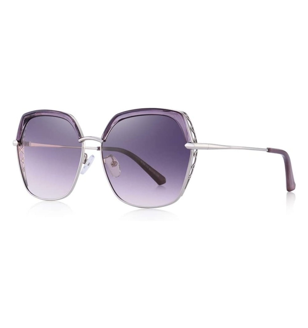 Square Square Polarized Sunglasses Ladies Fashion Trending Sun Glasses UV400 Protection - 2 - C318QZ4RNYI $27.18