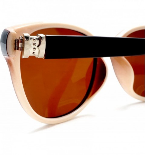 Oval Women's Polarized Fashion Sunglasses - Rita Hayworth You Excite Me Samba Style - Black/Pink - CJ122JU172P $11.55